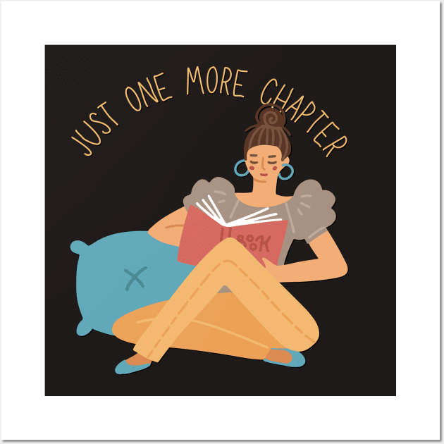 Just one more chapter romance novels young adult fiction I Love Books Wall Art by BoogieCreates